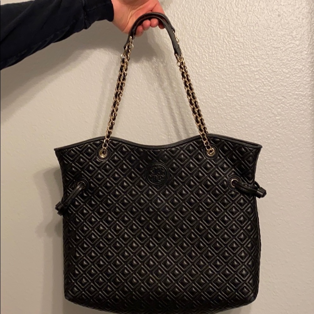 Tory Burch Quilted Lambskin Tote Bag